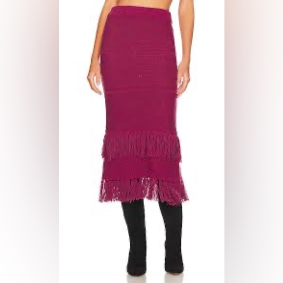 Amanda Uprichard Fuschia Knit Skirt Nwt - Xs